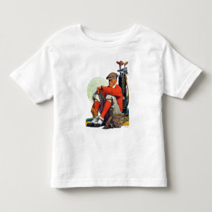 Der behaltene Golfspieler wartete Kleinkind T-shirt
