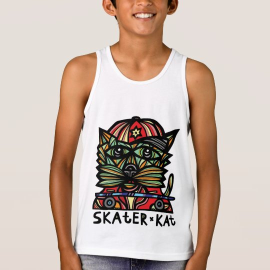 Der Behälter-Spitze "Skaterkat-" Jungen Tank Top