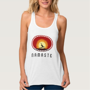 Der Behälter Yoga-Pose-Sonnenaufgang-Silhouette Tank Top