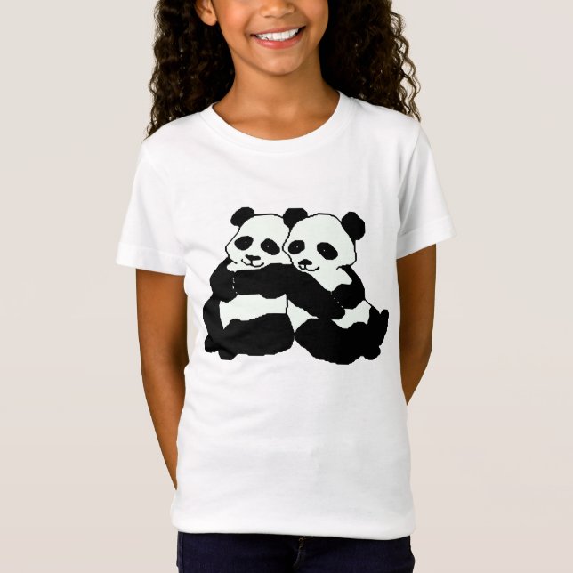 Der Bella des Doppelpanda-Bärn-Mädchens Shirt (Vorderseite)