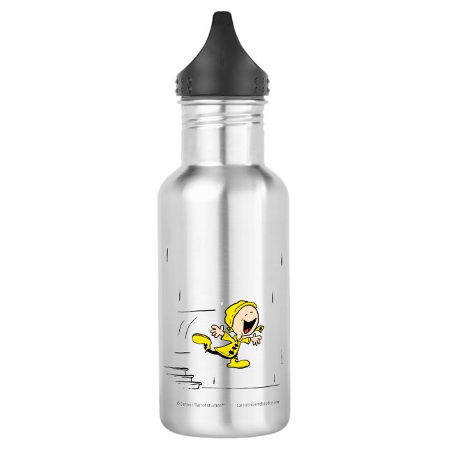 Der Ben-Wasserflasche der Cartoon-Fassstudios Edelstahlflasche (Links)