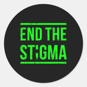 Der Berater des Stigma Mental Health Awareness War Runder Aufkleber
