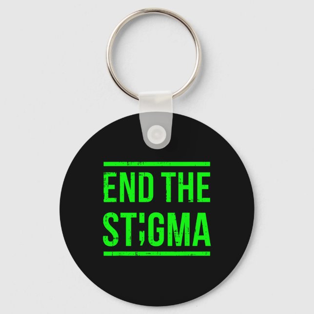 Der Berater des Stigma Mental Health Awareness War Schlüsselanhänger (Vorderseite)