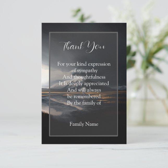 Der Berg Dankeskarte (Stehend Vorderseite)