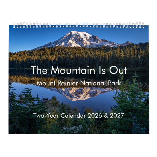Der Berg ist aus: Berg Rainier 2-jähriger Kalender (Titelbild)