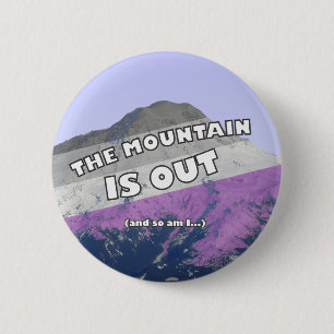 Der Berg ist heraus (und also asexualer Knopf Button