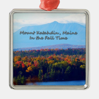 Der Berg Katahdin im Herbst Silbernes Ornament