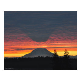 Der Berg Rainier und sein Schatten im Großformat Fotodruck