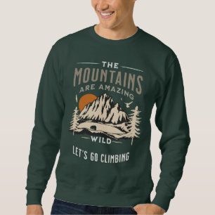 Der Berg sind phantastische Männer dunkelgrünes Sw Sweatshirt