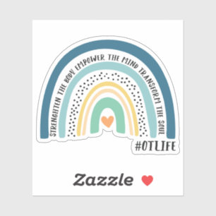 Der Berufstherapeut stärkt den Körperregenbogen Aufkleber