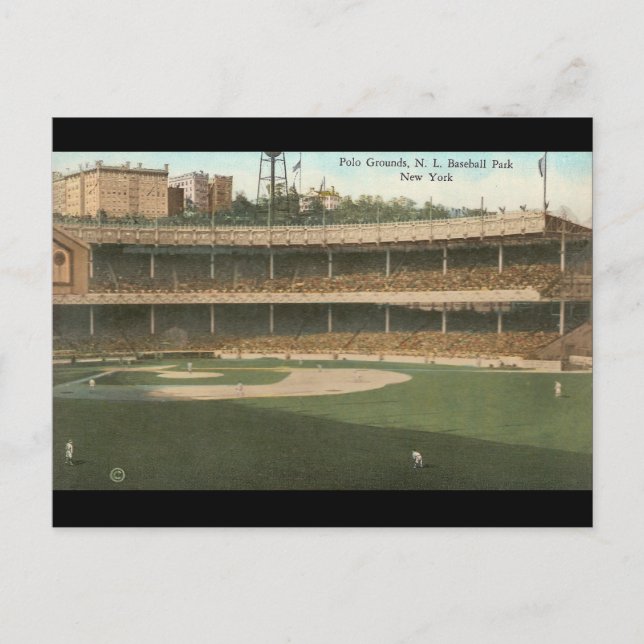 Der berühmte Baseballpark Polo Grounds, New York Postkarte (Vorderseite)