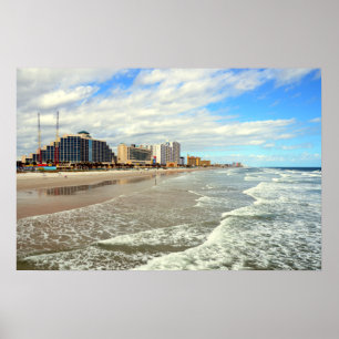 Der berühmte Strand von Daytona, Florida Poster