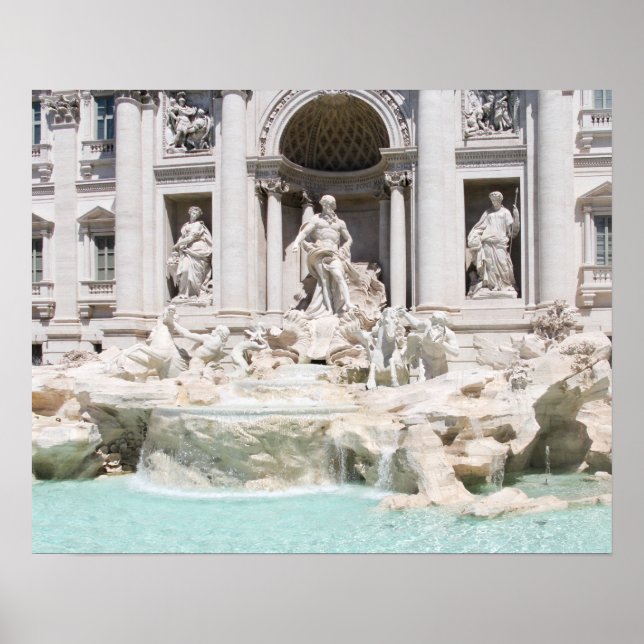 Der berühmte Trevi-Brunnen, Rom, Italien Poster (Vorne)