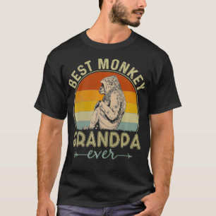 Der beste Affe Opa je Retro-Affe Grafischer Tod T-Shirt