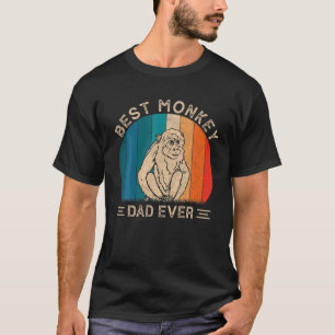 Der beste Affe-Vater je Retro-Affen-Grafikvater T-Shirt