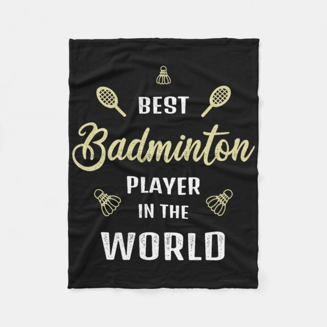 Der beste Badminton Player der Welt - Funny Badmin Fleecedecke (Vorderseite)