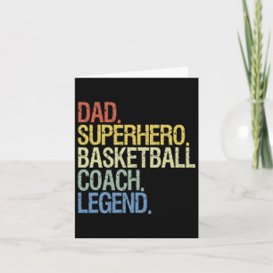 Der beste Basketball Vater Coach je Retro Väter Ta Karte
