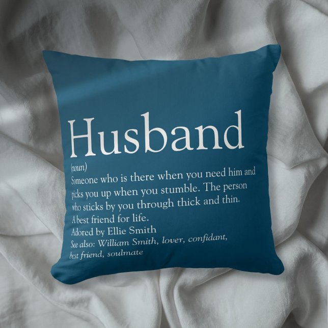 Der beste Blue-Fan der Welt für Ever Husband Kissen (World's Best Ever Husband Definition Blue Fun Throw Pillow)
