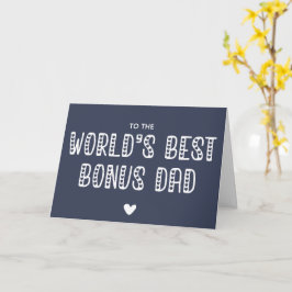 Der beste Bonus-Vater der Welt! Niedlicher Vaterta Karte