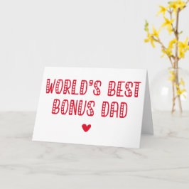 Der beste Bonus-Vater der Welt! Weihnachtskarte de Karte