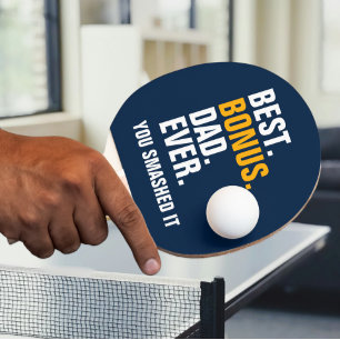 Der beste Bonus-Vater je Stepfather Sie schlug es Tischtennis Schläger