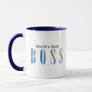 Der beste Boss der Welt, die physische Karte der E Tasse