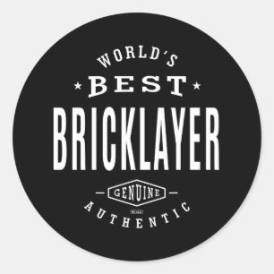 Der beste Bricklayer der Welt Runder Aufkleber
