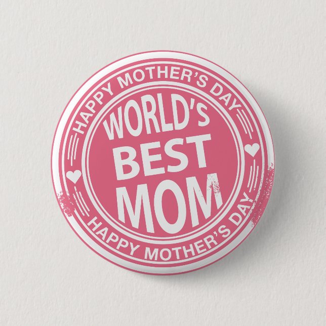 Der beste Briefmarke-Effekt für Mama Button (Vorderseite)
