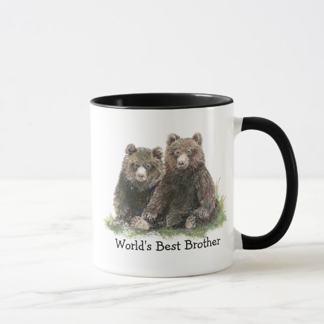 Der beste Bruder der Welt, Niedliche Wasserfarbenb Tasse (Rechts)