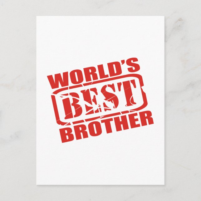 Der beste Bruder der Welt Postkarte (Vorderseite)