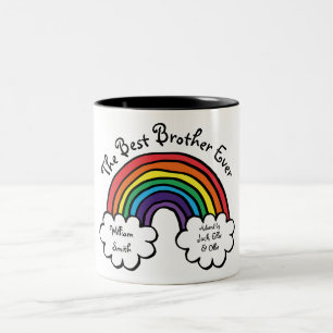 Der beste Bruder je Regenbogen Zweifarbige Tasse