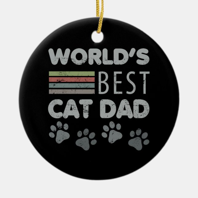 Der beste Cat-Vater der Welt Keramik Ornament (Vorne)