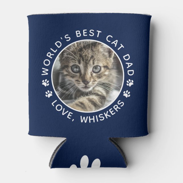 Der beste Cat Vater der Welt Niedliches Personalis Dosenkühler (Vorderseite)