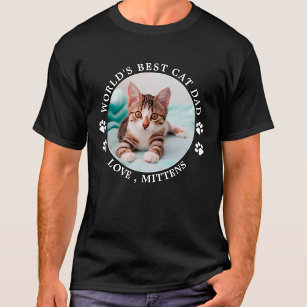 Der beste Cat Vater der Welt Personalisiertes Nied T-Shirt