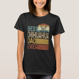 Der beste Chihuahua-Vater je Retro-Vatertag T-Shirt
