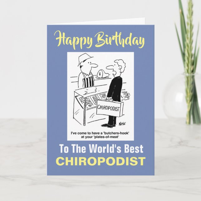Der beste Chiropodist des Wortes Karte (Vorderseite)