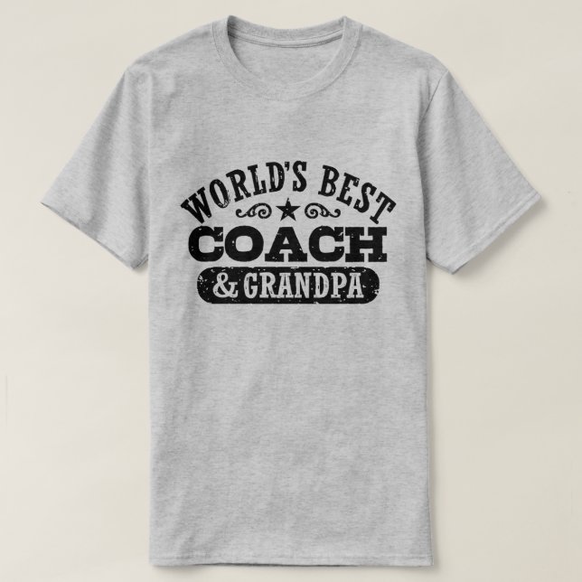 Der beste Coach und Opa der Welt T-Shirt (Design vorne)