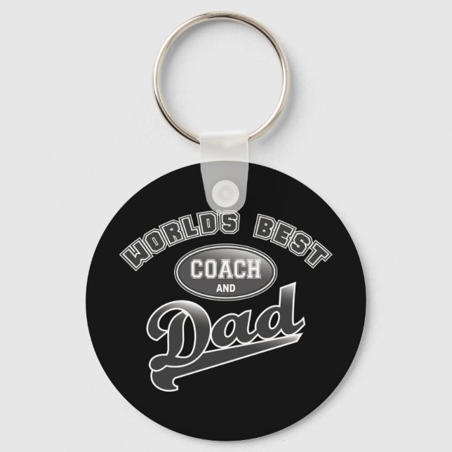 Der beste Coach und Vater der Welt Schlüsselanhänger (Vorderseite)