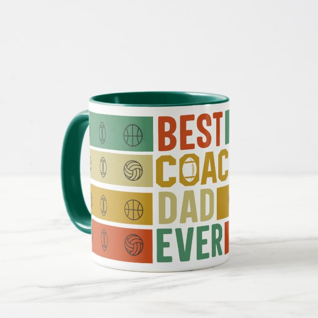 Der beste Coach-Vater der Welt - Kaffeezubereitung Tasse (Vorderseite Links)