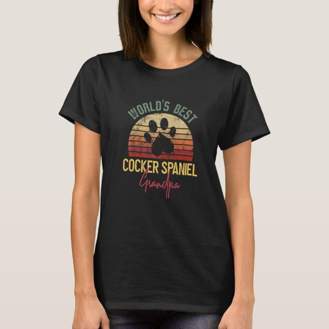 Der beste Cocker Spaniel Opa der Welt T-Shirt (Vorderseite)