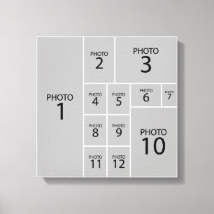 Der beste Collage Maker erstellt 12 Fotos Leinwanddruck