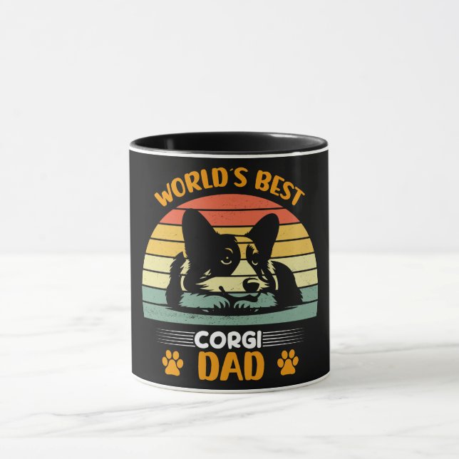 Der beste Corgi-Vater der Funny World Tasse (Zentrum)