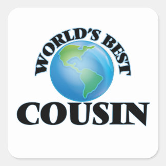 Der beste Cousin der Welt Quadratischer Aufkleber