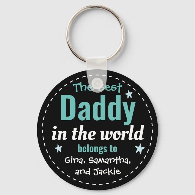 Der beste Daddy in World Individuelle Name Schlüss Schlüsselanhänger (Vorderseite)