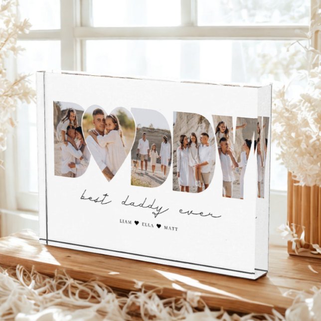 Der beste Daddy je Moderne FotoCollage Vatertag Fotoblock (Von Creator hochgeladen)
