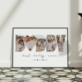 Der beste Daddy je Moderne FotoCollage Vatertag Poster