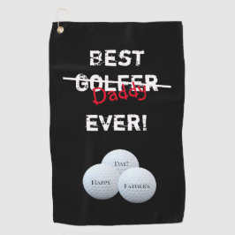 Der beste Daddy nicht Golfer je glücklicher Vatert Golfhandtuch