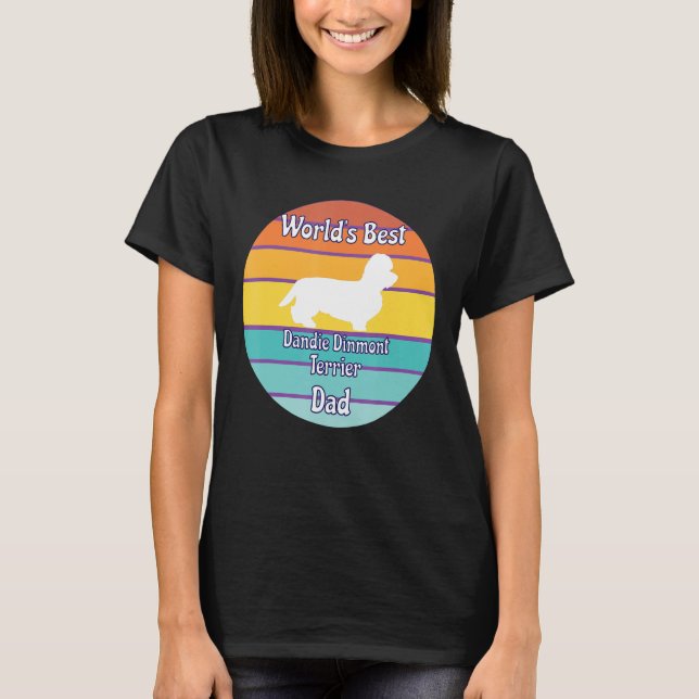 Der beste Dandie Dinmont Terrier Vater der Welt T-Shirt (Vorderseite)