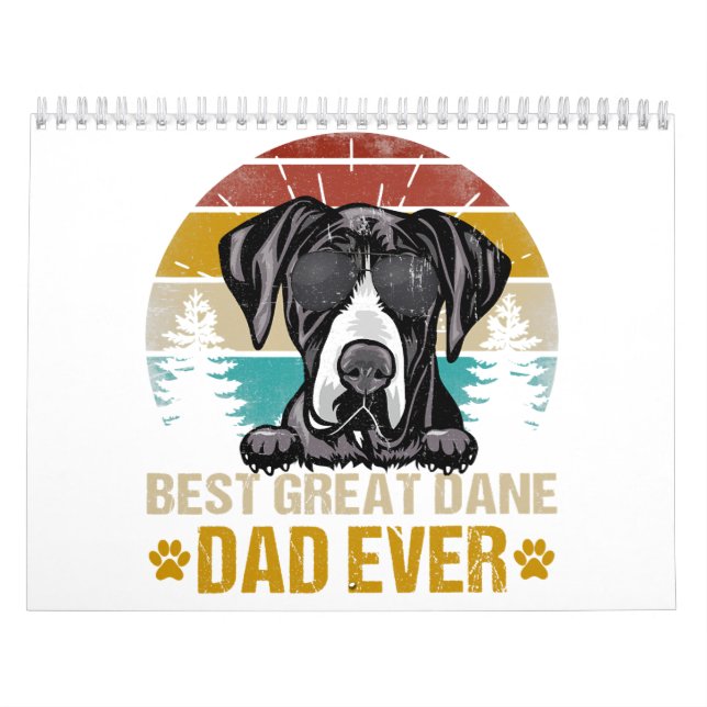 Der beste Dane Papa je Hundeliebhaber Kalender (Titelbild)