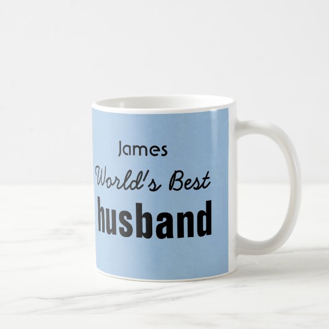 Der beste EHEMANN der Welt blauer individueller Kaffeetasse (Rechts)